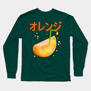 Kawaii Orange Juice Long Sleeve T-Shirt